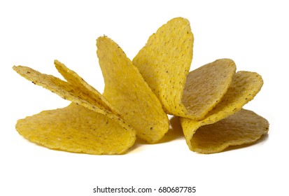 Hard taco shells empty; isolated on white background
