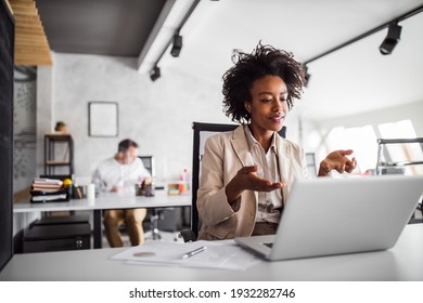 Hard working woman having online meeting. - Shutterstock ID 1932282746
