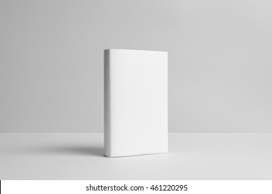Hardcover Book Mock-Up - Dust Jacket.  Wall Background - Shutterstock ID 461220295