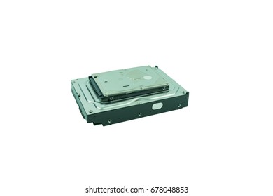 harddisk drive is the data storage for the digital data computer on white background harddisk technology isolated