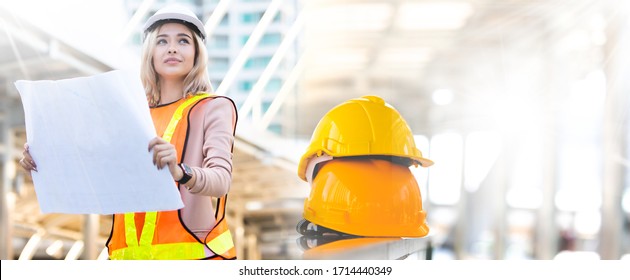 Hardhat Safety Helmet And Safety First Workplace Concept