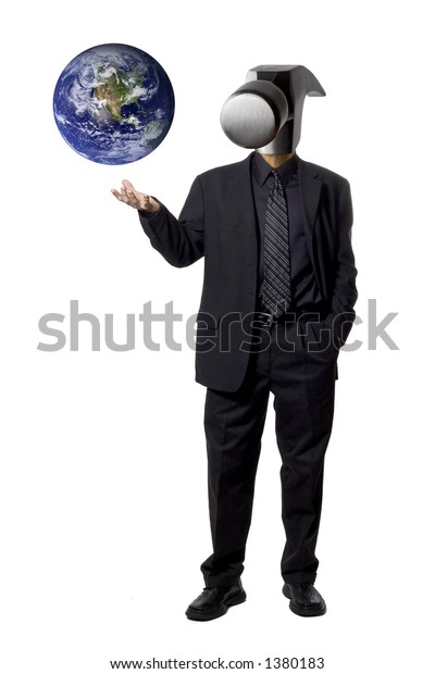 Hardheaded Businessman Earth Stock Photo Edit Now