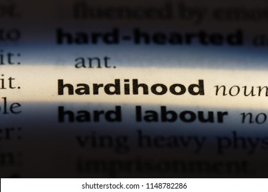hardihood word in a dictionary. hardihood concept. - Shutterstock ID 1148782286