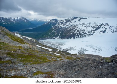 Harding Icefield Along With Exit Glacier In Alaska