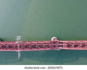 Hardinge Bridge  Metal Made Rail-bridge Drone Shot