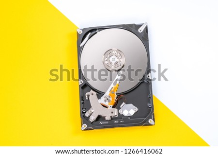 Hardisk with close up view