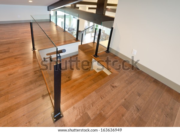 Hardwood Floor Stairs Entrance Luxury Upper Stock Photo Edit Now