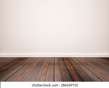 Hardwood Floor And White Wall
