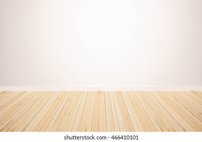 hardwood floor with white wall background. wood floor isolated. empty white wall backdrop: Isolated wooden floor on white color toned background. Oak wood floor with white wall - Shutterstock ID 466410101