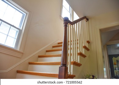 Hardwood Stairwell And Bannister