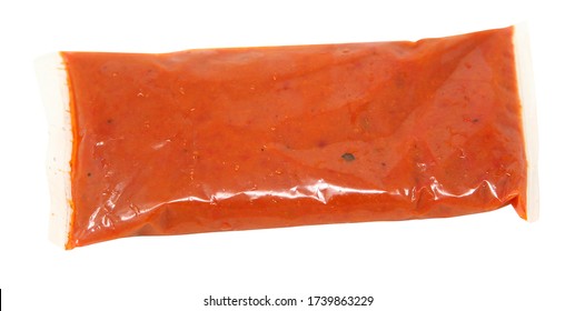 Harissa Sauce Packet With Clipping Path