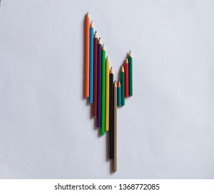 Harmony of colored crayons.