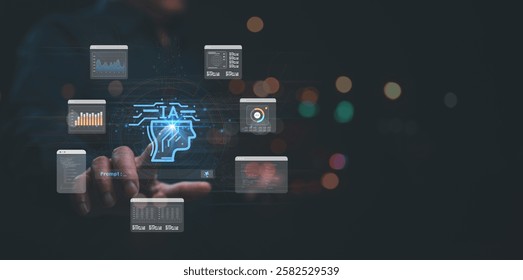 Harnessing AI Future of Data Analytics, Discover how artificial intelligence empowers data analytics, visualizing insights, enhancing decision-making through intuitive interfaces, advanced technology
