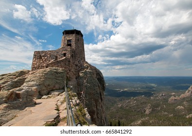 Harney Peak Fire Lookout Tower in Custer State Park in the Black Hills of South Dakota USA - Shutterstock ID 665841292