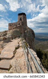 Harney Peak Fire Lookout Tower in Custer State Park in the Black Hills of South Dakota USA - Shutterstock ID 665841343
