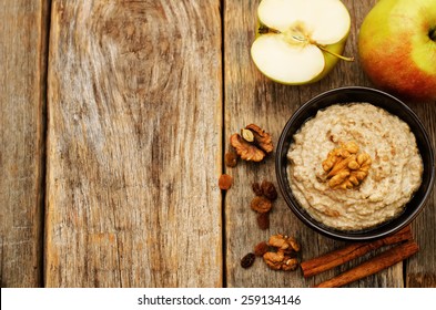 Haroset On A Dark Wood Background, Traditional Food For The Pesach. Tinting. Selective Focus