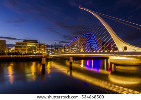 the harp bridge Dublin city