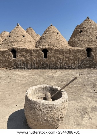 HARRAN HOUSES made of mud one hundred and fifty two hundred years ago. SMALL HOUSES MADE OF MUD AND SOIL ON THE HARRAN PLAIN OF SANLIURFA. HOUSES THAT KEEP COOL IN SUMMER AND WARM IN WINTER. SOIL MUD 
