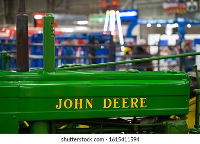 Harrisburg, PA / USA - January 9, 2020: An Antique John Deere Tractor Is On Display At The Pennsylvania Farm Show.