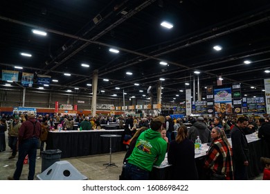 Harrisburg, Pennsylvania - January 7, 2020: Food Court At The Pennsylvania Farm Show.