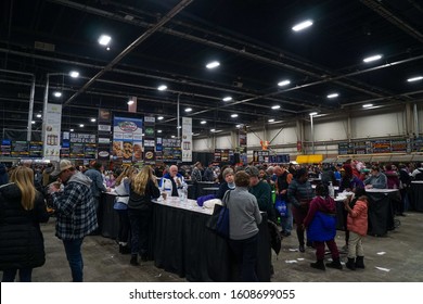 Harrisburg, Pennsylvania - January 7, 2020: Food Court At The Pennsylvania Farm Show.