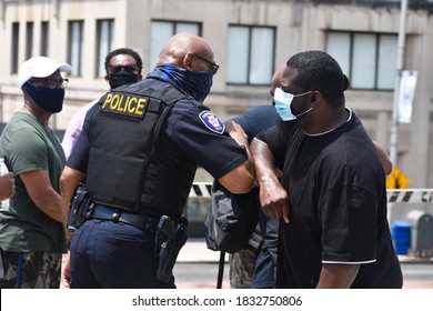 Harrisburg, Pennsylvania / United States of America - June 3rd 2020: Community Members of Harrisburg March through the city  in support Black Lives Matter Movement and Police Reform