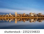 Harrisburg, Pennsylvania, USA Skyline on the Susquehanna River in the late afternoon.