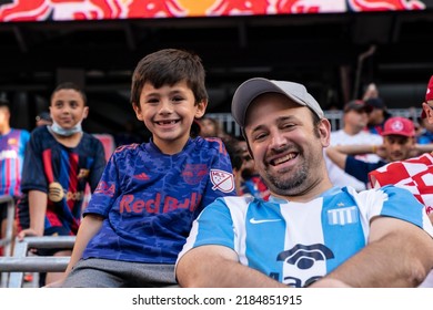 Harrison, NJ - July 30, 2022: Fans Of All Ages Attend Friendly Match Between Barcelona FC And New Yrok Red Bulls At Red Bull Arena