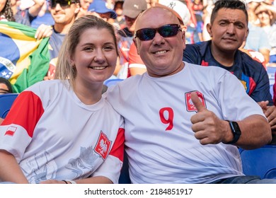 Harrison, NJ - July 30, 2022: Fans Of All Ages Attend Friendly Match Between Barcelona FC And New Yrok Red Bulls At Red Bull Arena