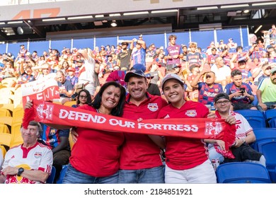 Harrison, NJ - July 30, 2022: Fans Of All Ages Attend Friendly Match Between Barcelona FC And New Yrok Red Bulls At Red Bull Arena