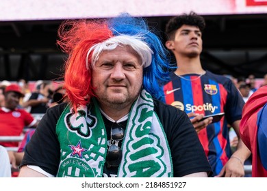 Harrison, NJ - July 30, 2022: Fans Of All Ages Attend Friendly Match Between Barcelona FC And New Yrok Red Bulls At Red Bull Arena