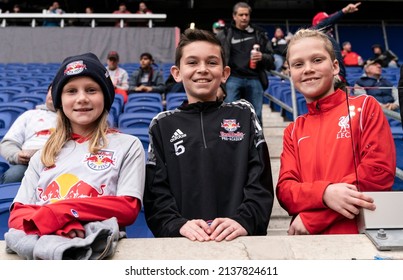 Harrison, NJ - March 20, 2022: Fans Attend MLS Regular 2022 Season Game Between New York Red Bulls And Columbus Crew At Red Bull Arena