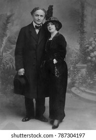 Harry and Beatrice Houdini in Nice, France, 1913. Bess was portrayed in Houdini bio-pics by Janet Leigh in 1953, Sally Struthers in 1976, Stacy Edwards in 1998, and Kristen Connolly in 2014