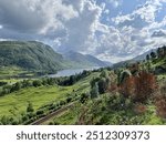 The Harry Potter Jacobite Steam Train Tracks at Glenfinnan Viaduct in Fort William, Scotland