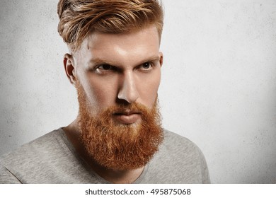 Harsh Caucasian Man Perfect Light Skin Stock Photo 495875068 