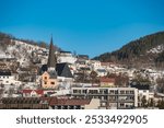 Harstad Norway skyline at city center and harbor