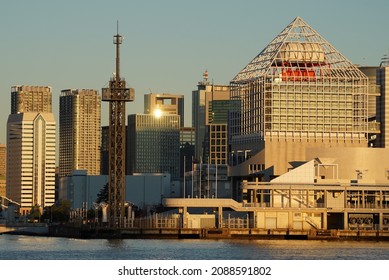 Harumi Passenger Ship Terminal Taken From Tokyo Toyosu In The Morning