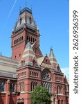 Harvard University - Memorial Hall. University architecture in Cambridge, Massachusetts (United States).