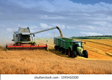 harvester land grain harvest bread - Shutterstock ID 1595410330