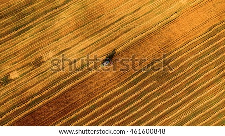 Similar – Image, Stock Photo Combine machine harvesting agriculture wheat field