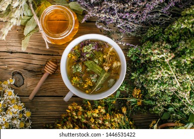 Harvesting Herbs, Flower Tea And Honey, Alternative Medicine