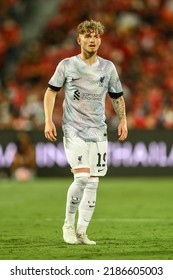Harvey Elliott #19 of Liverpool in action during the Match Manchester Utd and Liverpool at Rajamangala Stadium on July 12 2022, Bangkok Thailand
