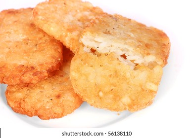 Hash Brown Isolated With White Background