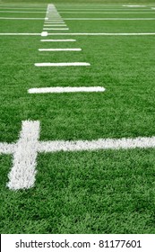 Hash Marks On An American Football Field