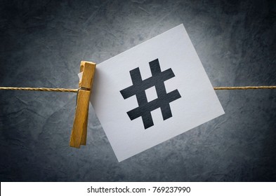 Hashtag Used On Social Media Websites And Applications As Viral Web Network Media Tag Marketing Trending Concept