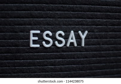 Hashtag Word # Essay Written On The Letter Board. White Letters On The Black Background.