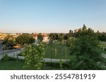 Haskovo, Bulgaria Drone photo of one of town parks