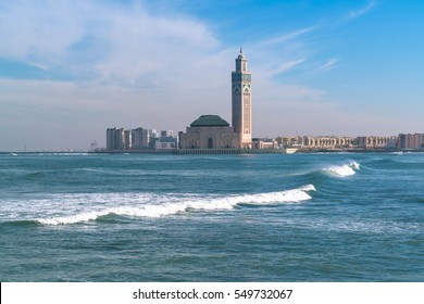 The Hassan II Mosque in Casablanca is the largest mosque in Morocco
