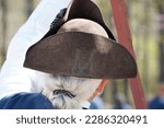 Hat of American Revolution british soldier settler in Yorktown, Virginia USA