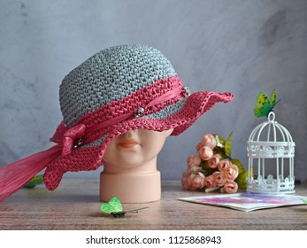 Hat In A Baby Heard With Pink Decor And Roses